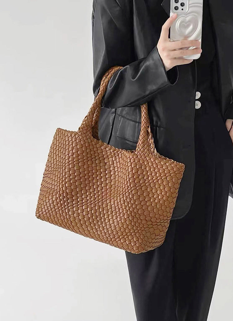 Gewebte Damen Tote Bag – Luxuriöse Handtasche mit Geräumigem Design
