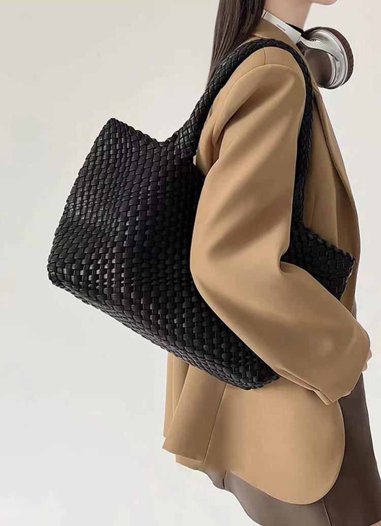 Gewebte Damen Tote Bag – Luxuriöse Handtasche mit Geräumigem Design