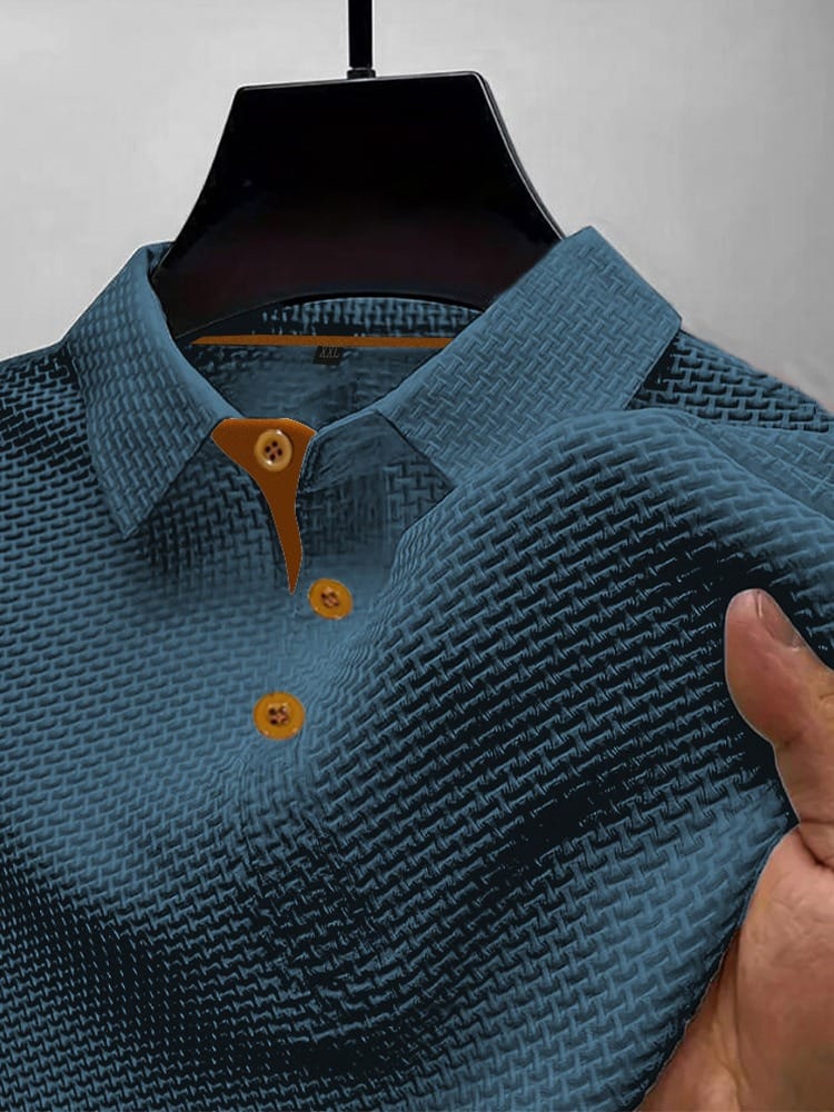 Herren Poloshirt mit Luftiger Strickstruktur