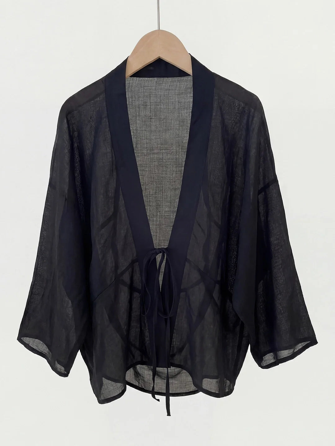 Damen Cardigan – Ramie Leicht & Bindefront