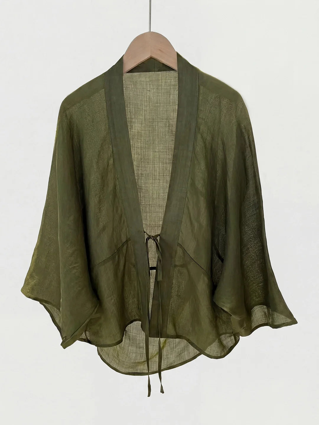 Damen Cardigan – Ramie Leicht & Bindefront