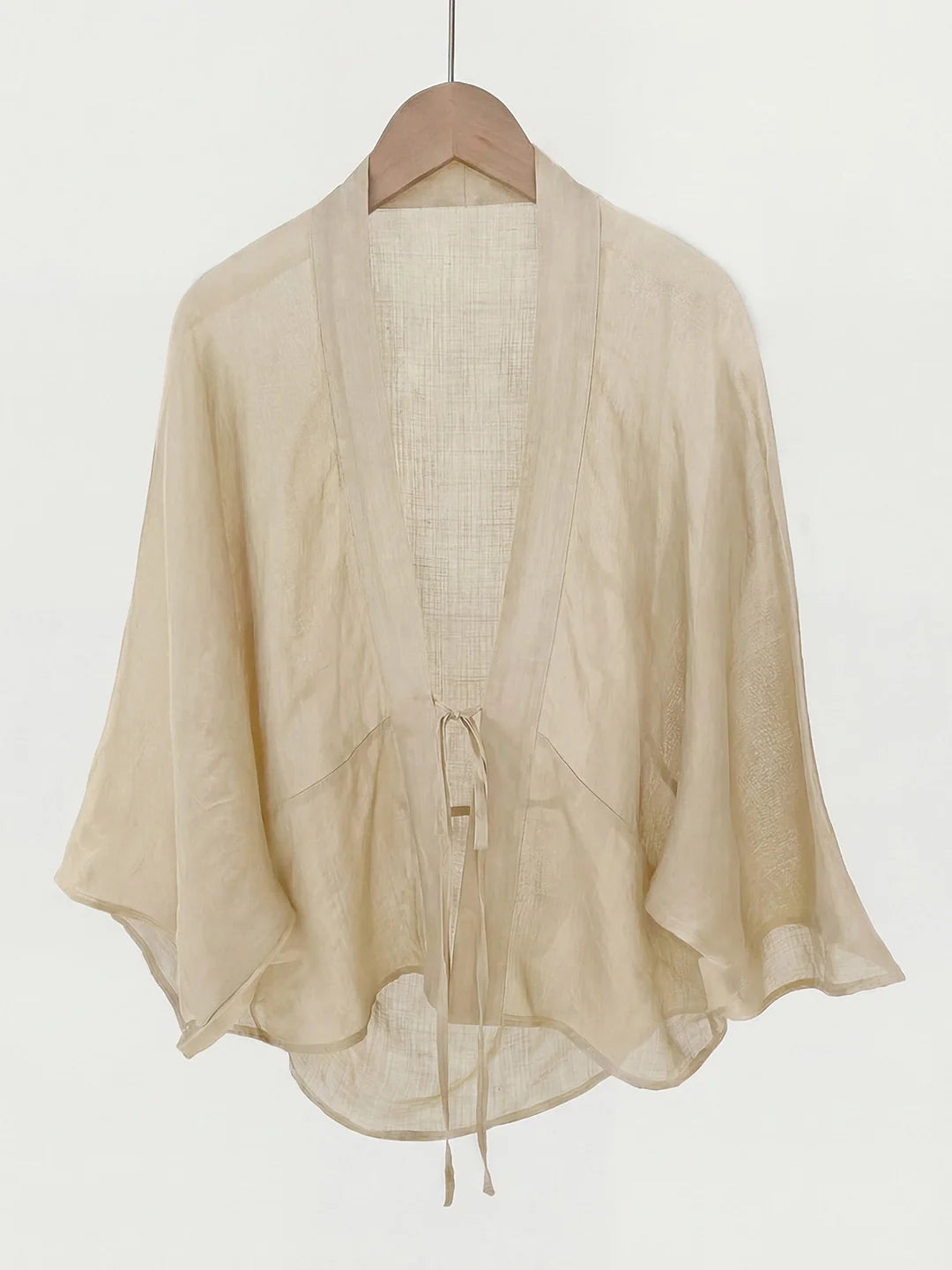 Damen Cardigan – Ramie Leicht & Bindefront