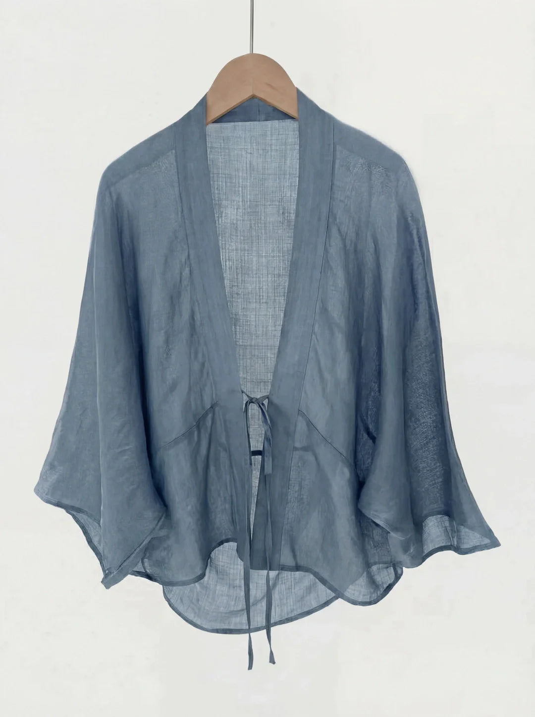 Damen Cardigan – Ramie Leicht & Bindefront