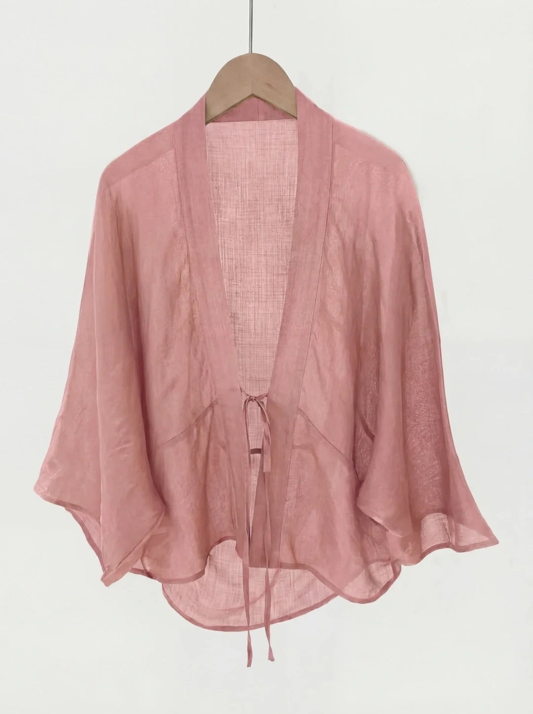 Damen Cardigan – Ramie Leicht & Bindefront