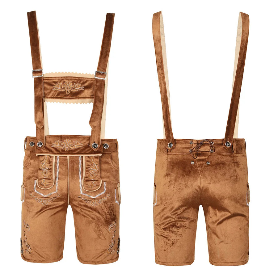 Herren Oktoberfest Lederhosen Kostüm Set