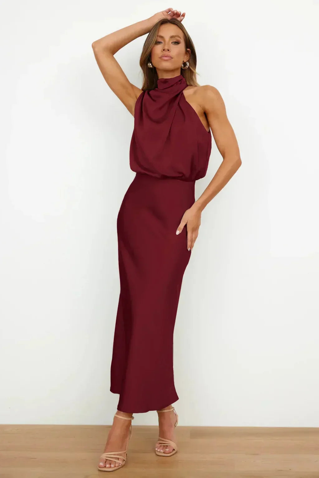 Damen Neckholder-Abendkleid für Elegante Anlässe