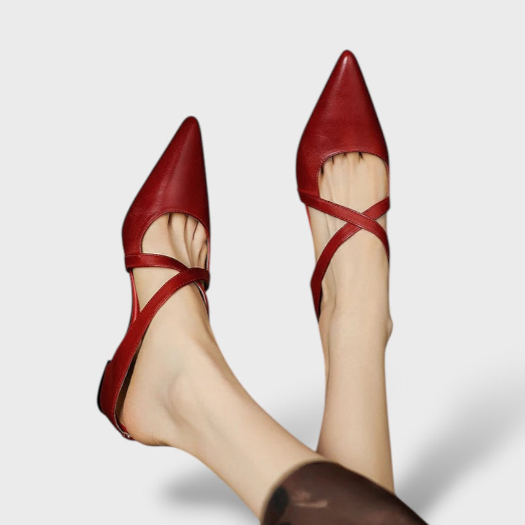 Damen Mules – Spitze & Riemchen Elegant