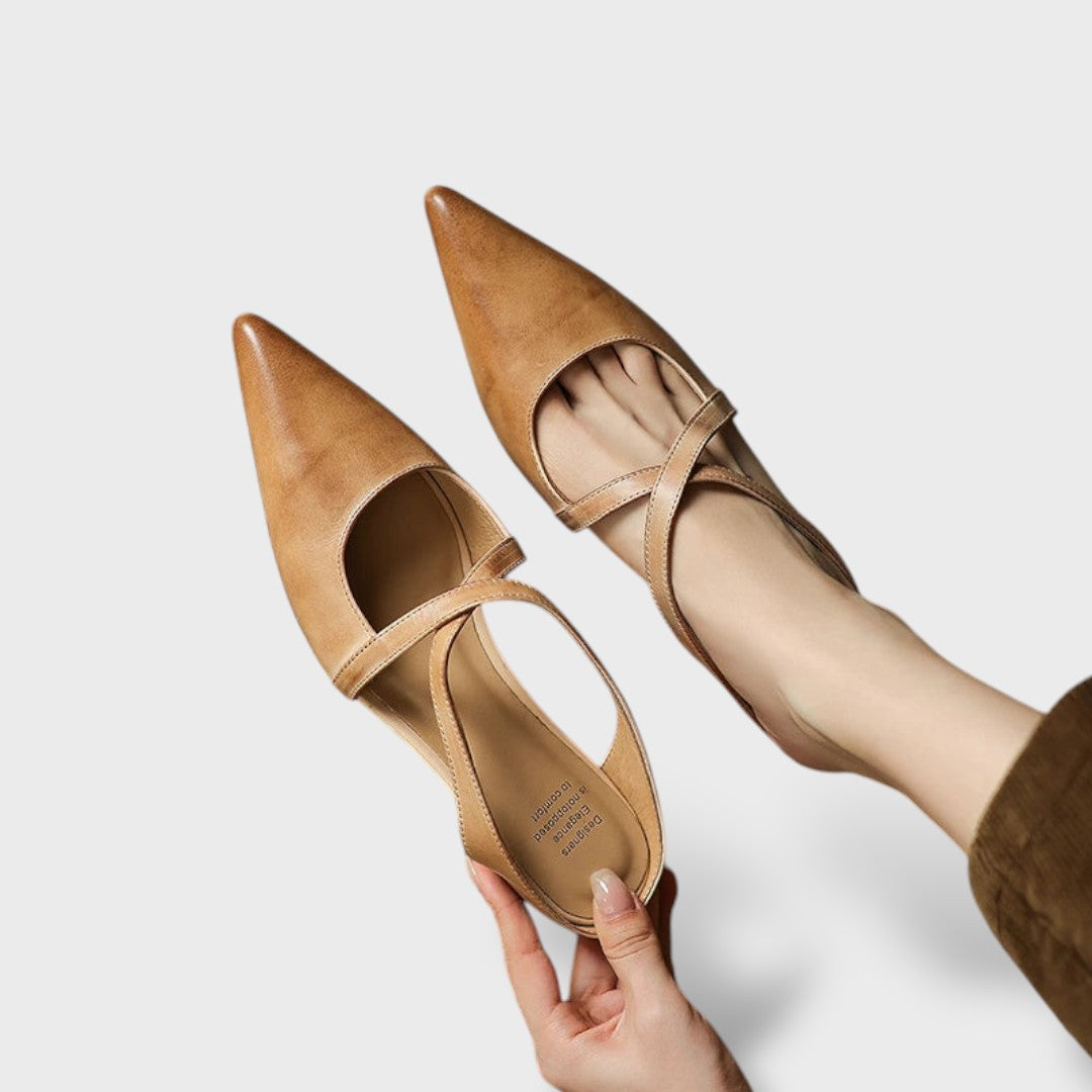 Damen Mules – Spitze & Riemchen Elegant
