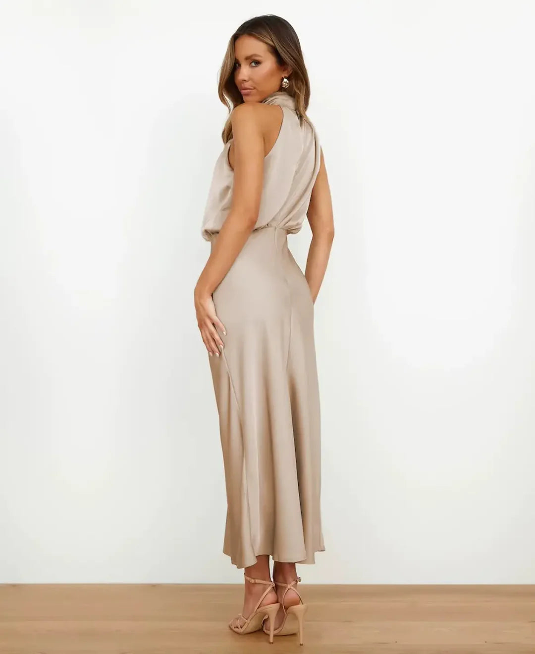 Sophie | Elegantes Damen Midikleid aus Satin
