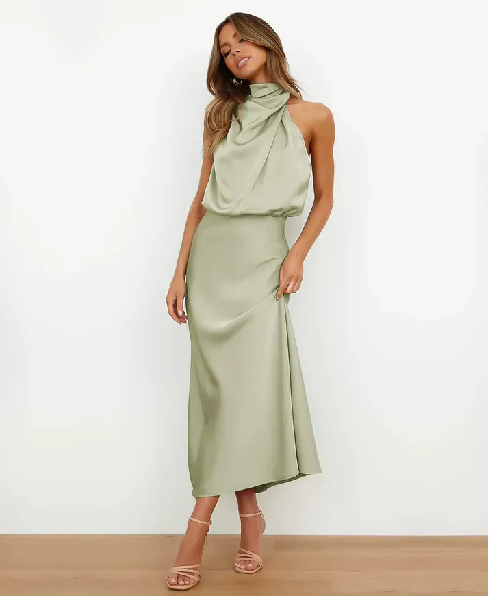 Sophie | Elegantes Damen Midikleid aus Satin