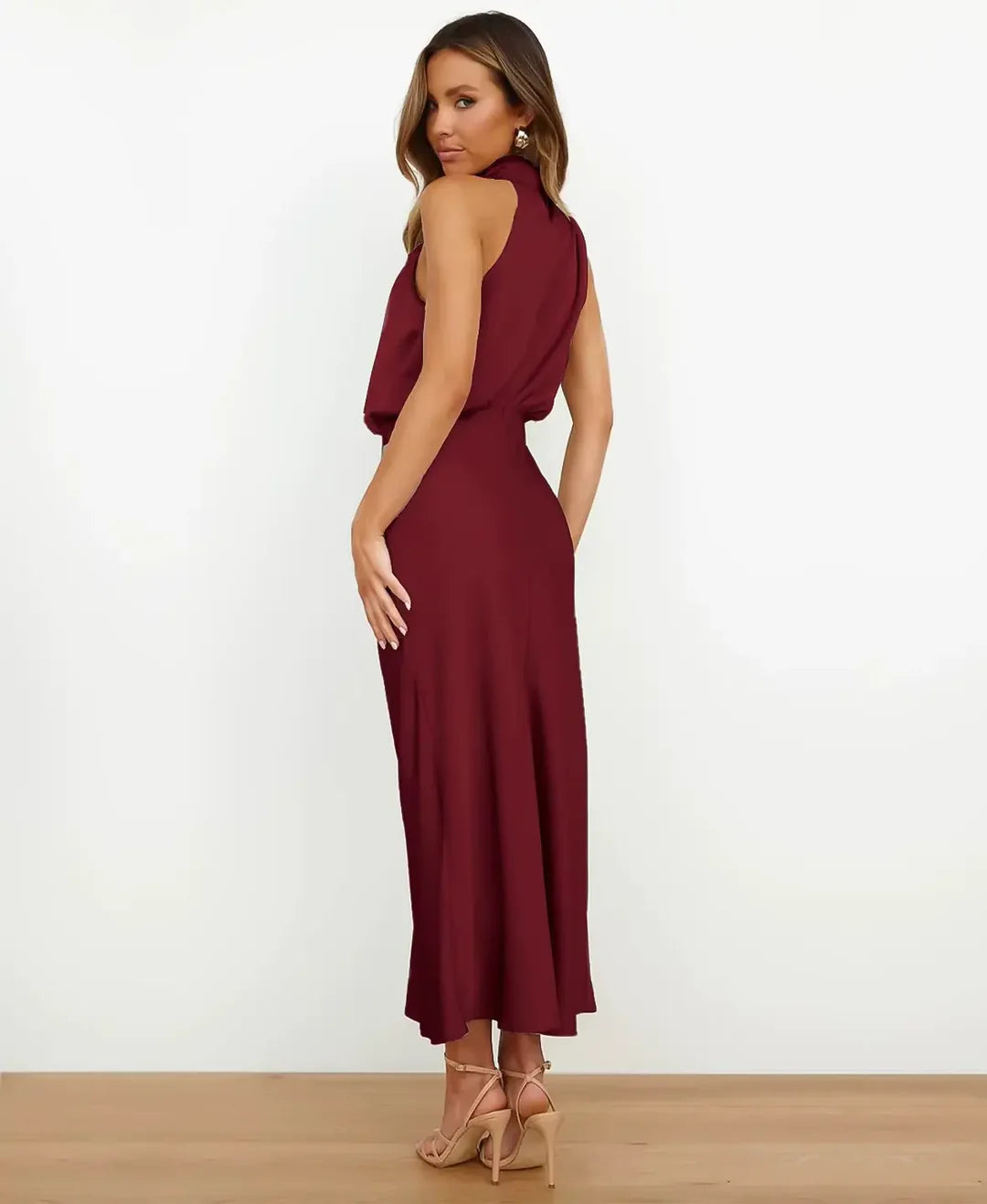 Sophie | Elegantes Damen Midikleid aus Satin