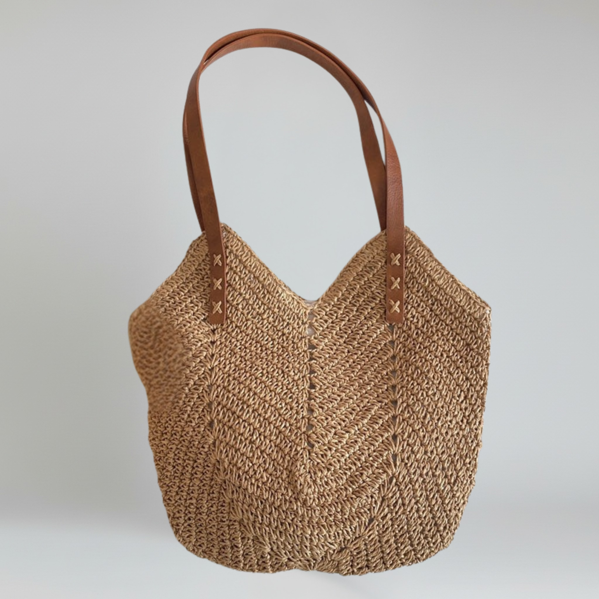 Damen Straw Tote Bag – Gewebte Sommertas für Strand & Urlaub