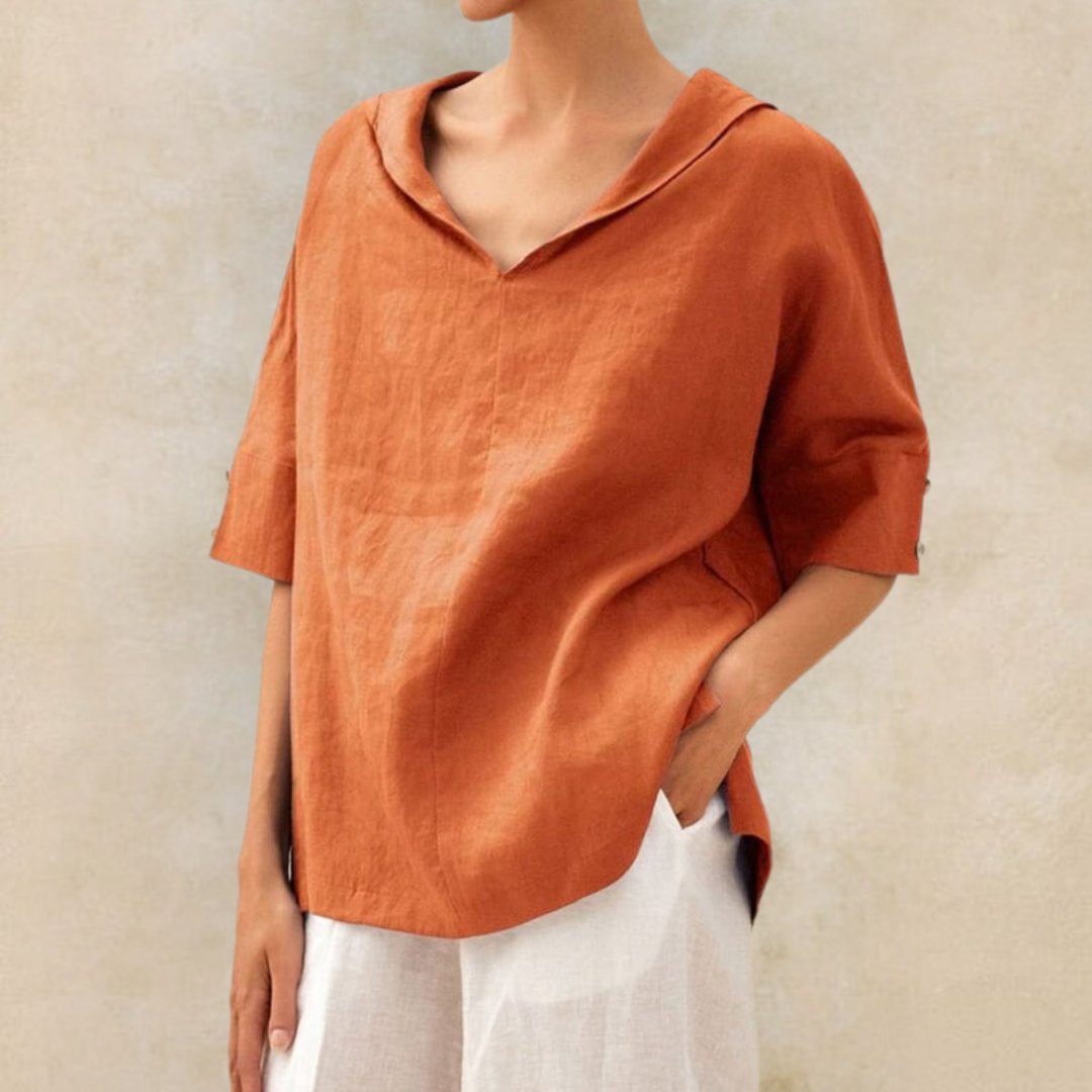 Pearl | Damen Bluse – V-Ausschnitt Casual & Elegant
