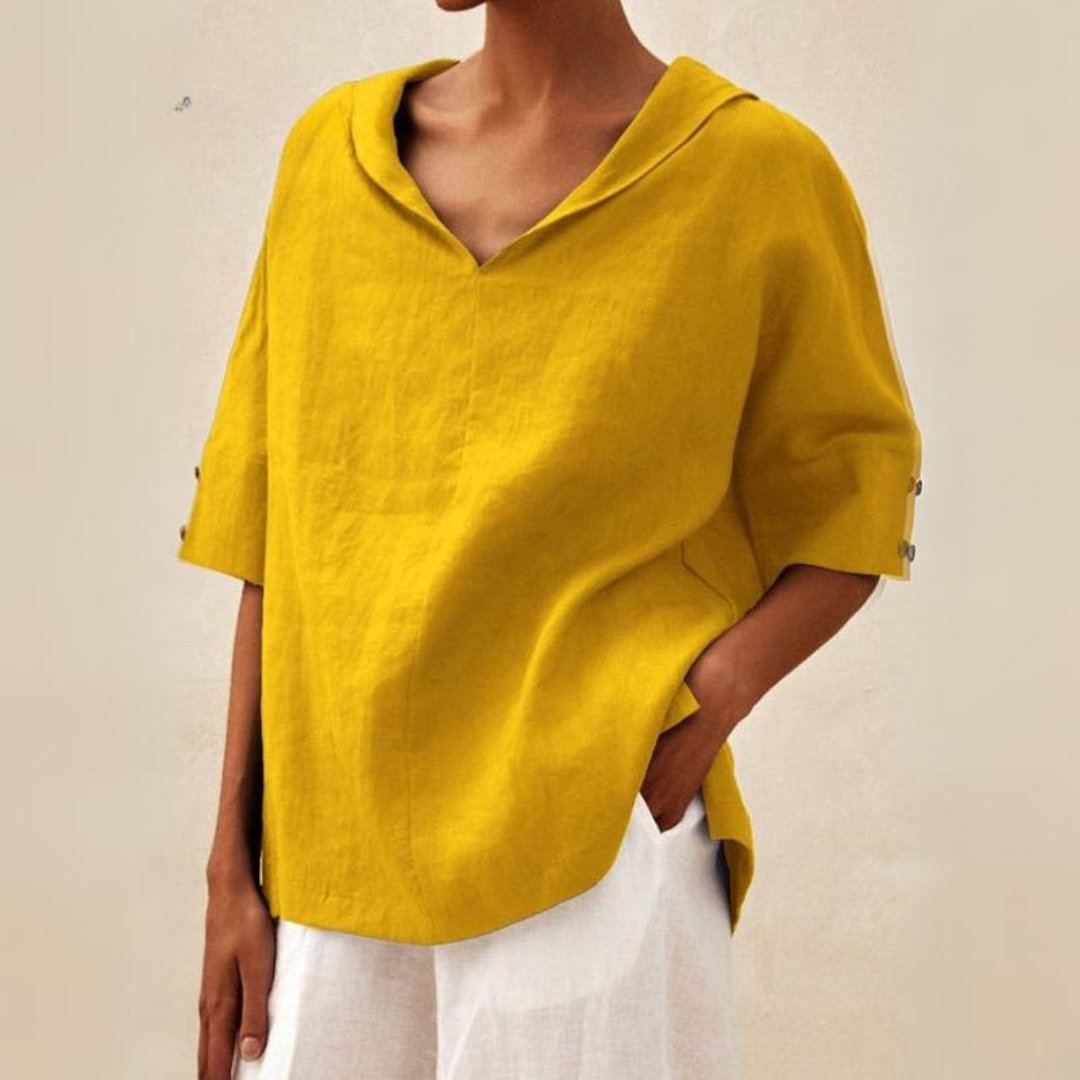 Pearl | Damen Bluse – V-Ausschnitt Casual & Elegant