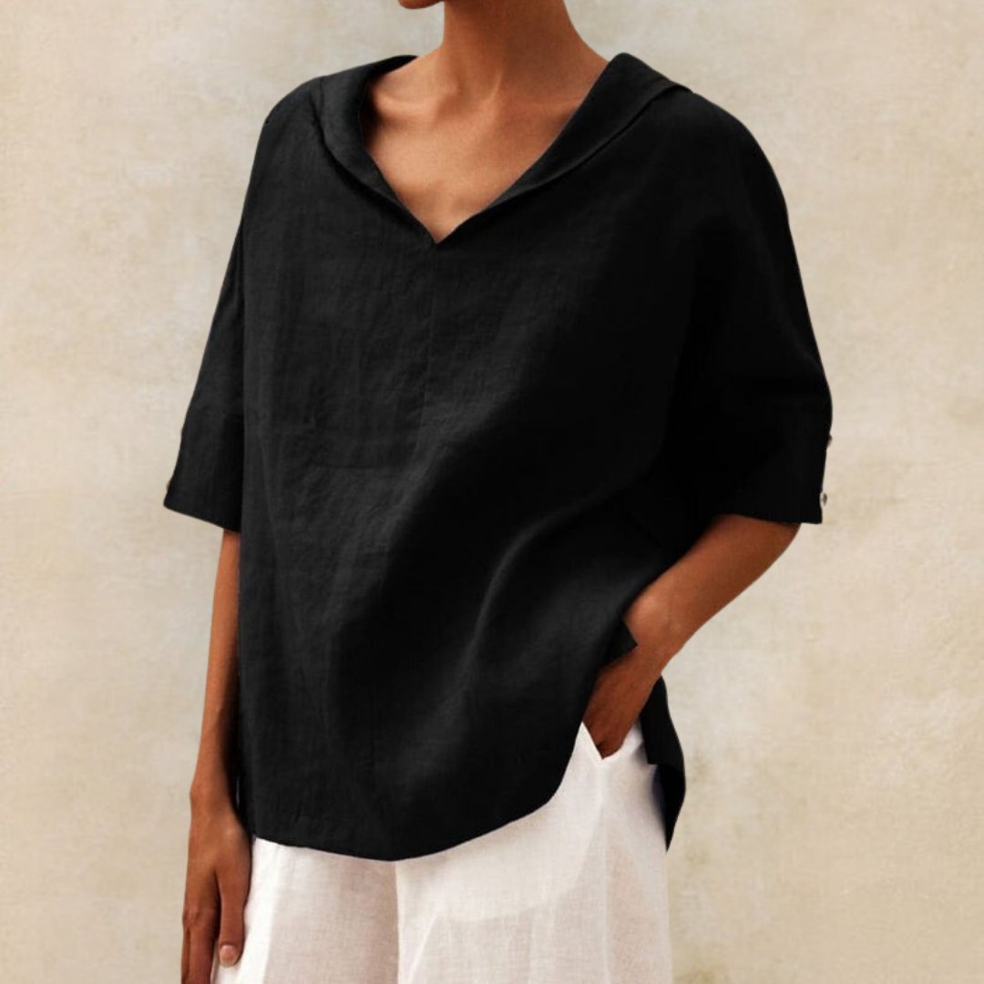 Pearl | Damen Bluse – V-Ausschnitt Casual & Elegant