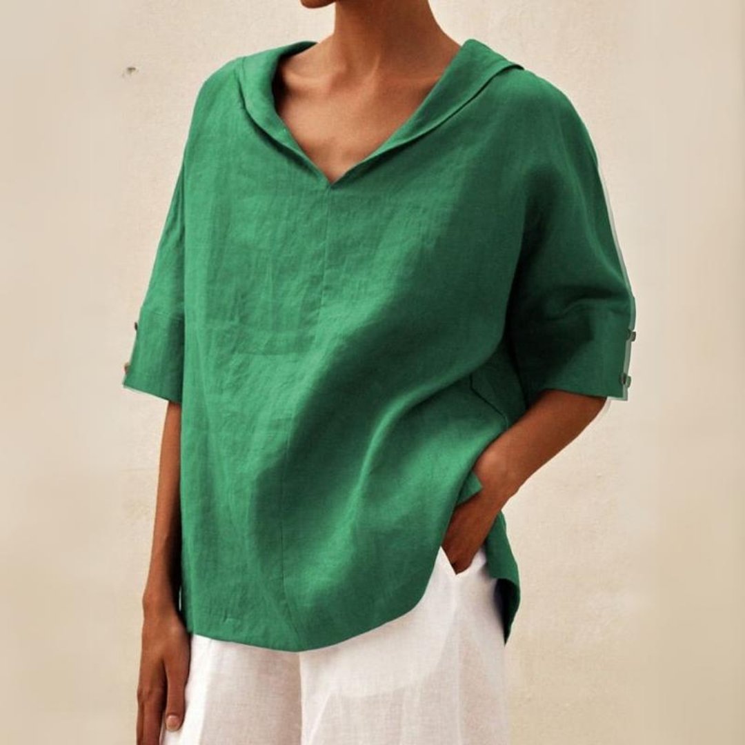 Pearl | Damen Bluse – V-Ausschnitt Casual & Elegant