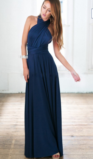 Damen Vielseitiges Wickelkleid mit Multiway-Design