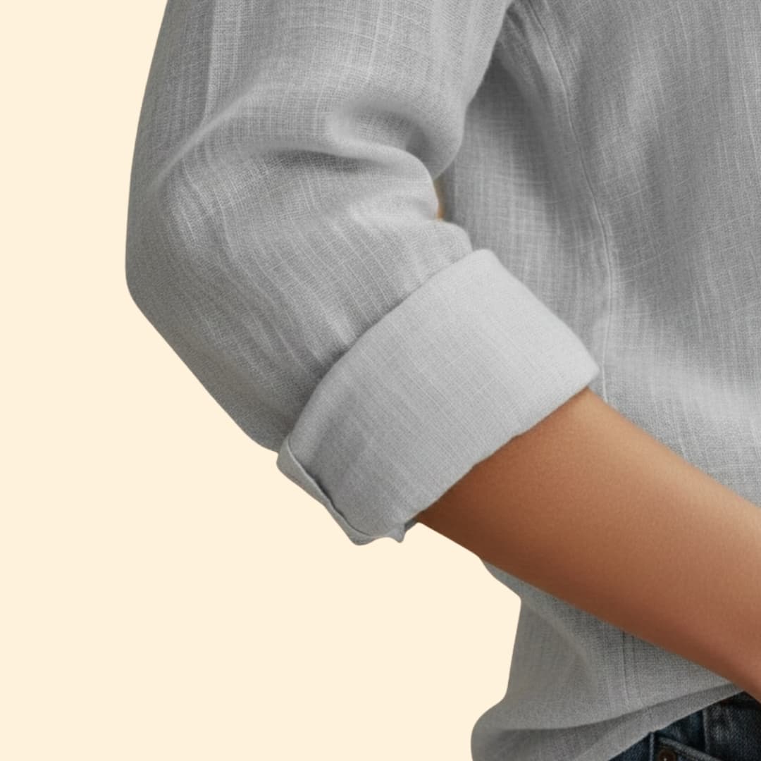 Damen Leinen Hemd – Locker & Sommerlich mit Knopfleiste