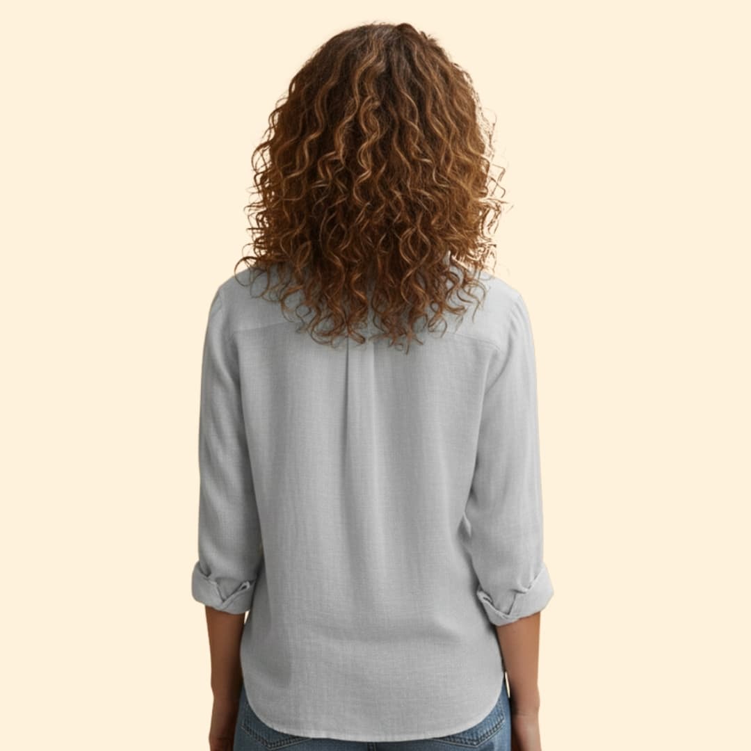 Damen Leinen Hemd – Locker & Sommerlich mit Knopfleiste