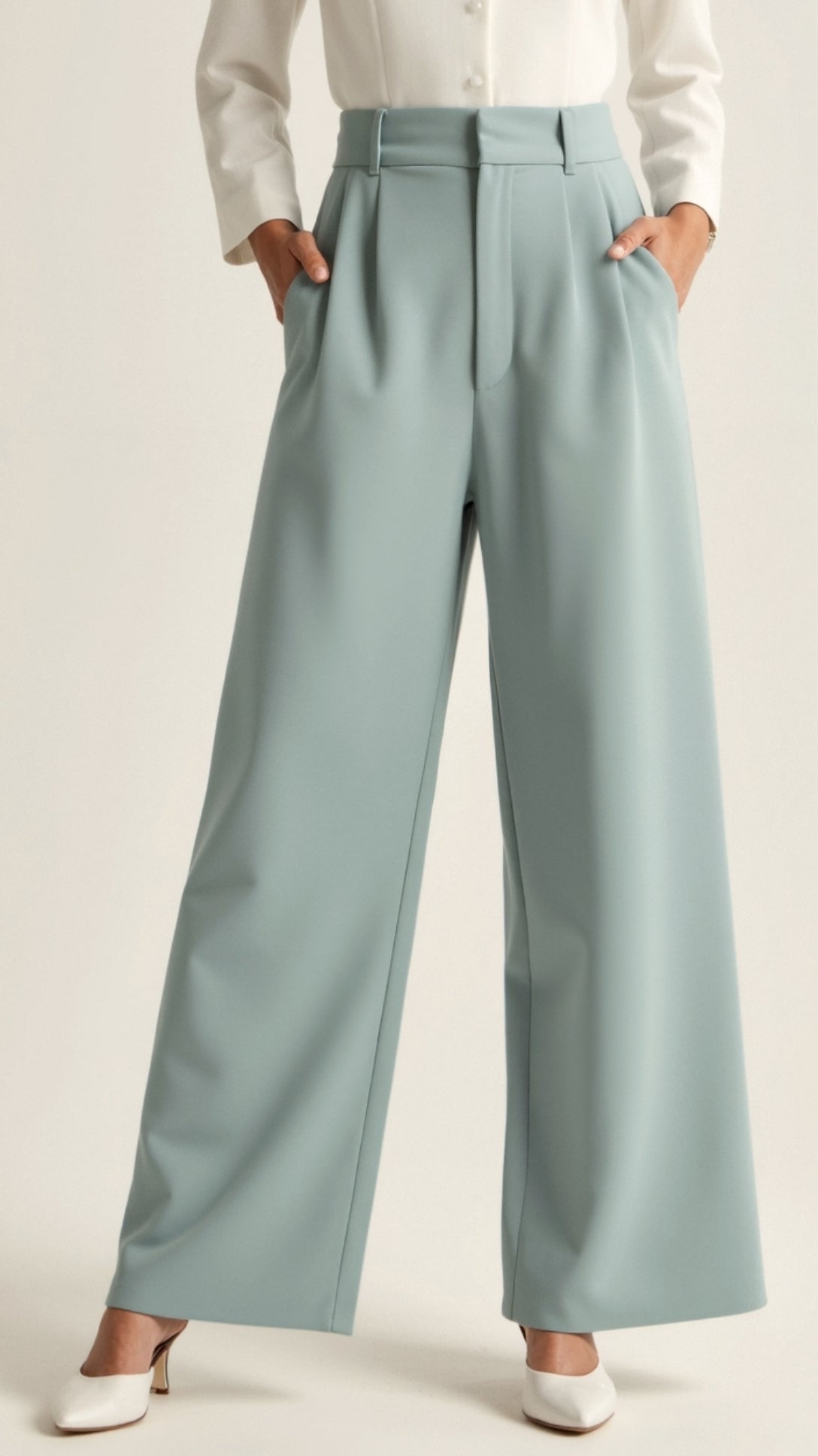 Zanira | Damen Hose – Weites Bein & Hohe Taille Elegant