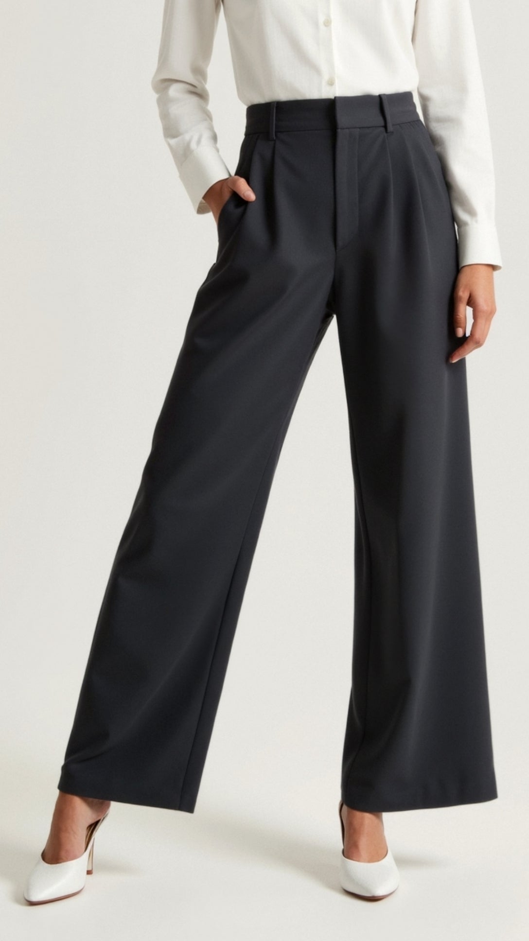 Zanira | Damen Hose – Weites Bein & Hohe Taille Elegant