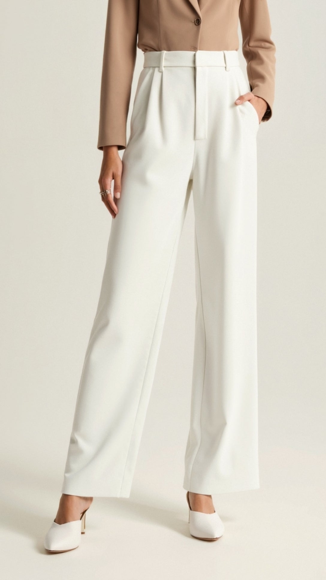 Zanira | Damen Hose – Weites Bein & Hohe Taille Elegant