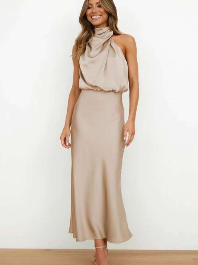 Damen Neckholder-Abendkleid für Elegante Anlässe