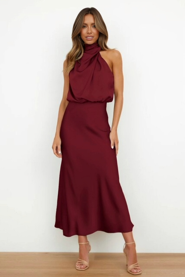 Damen Neckholder-Abendkleid für Elegante Anlässe