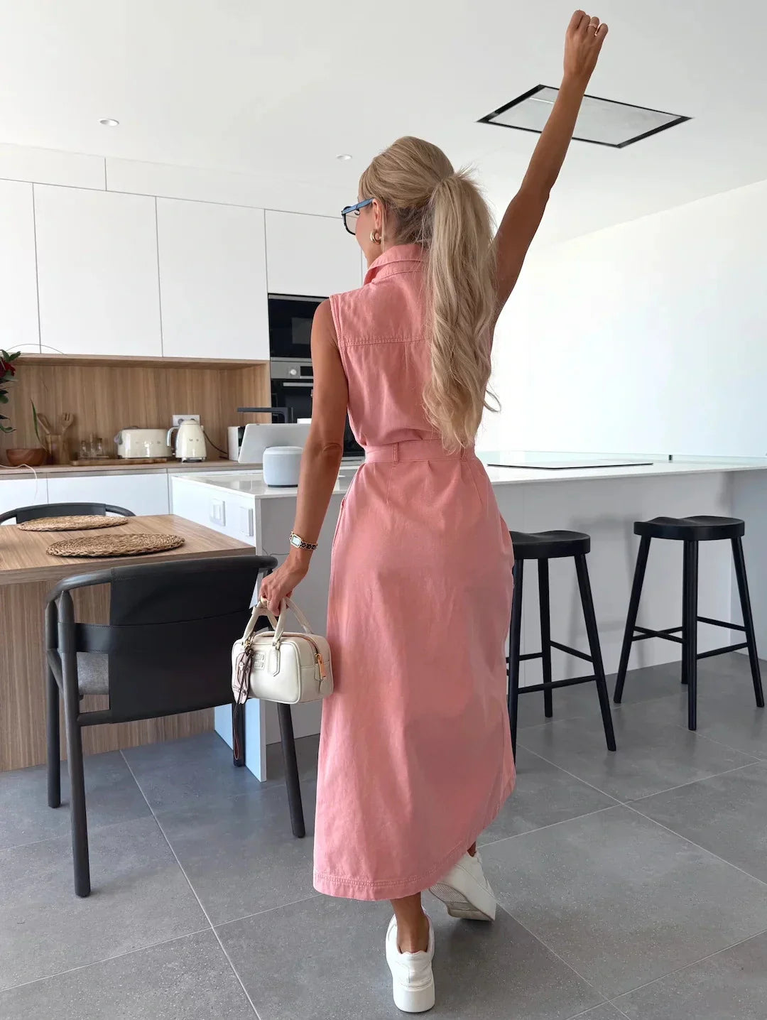 Isabelle | Damen Maxi-Jeanskleid Zeitlos & Elegant