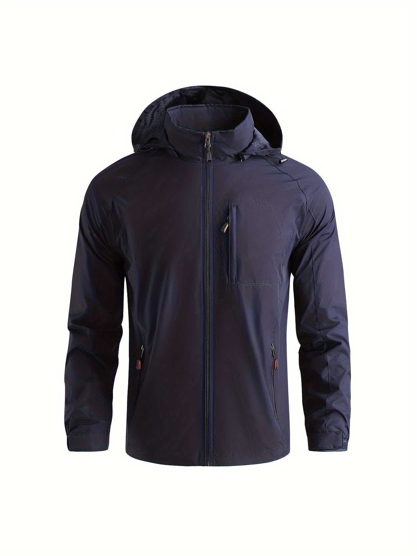 Herren Leichte Packbare Laufjacke mit Kapuze
