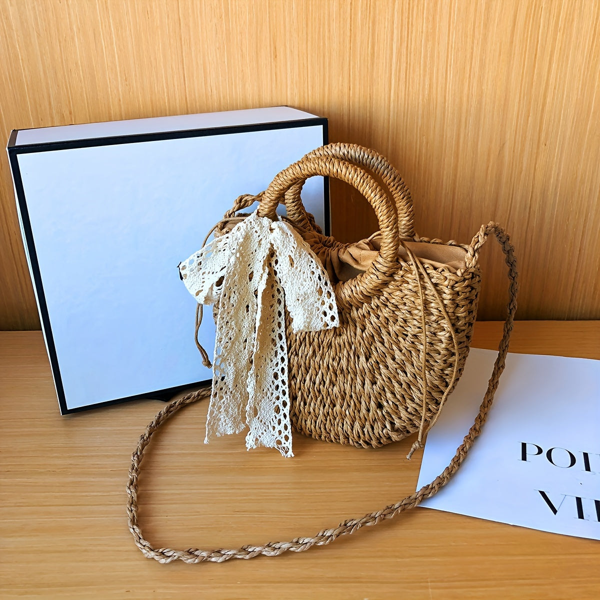 Kaqise™ | Damen Strandtasche Gewebt für Strand & Alltag