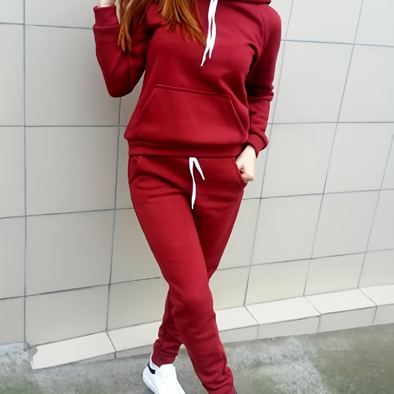 Damen Fleece Hoodie Set mit Hose