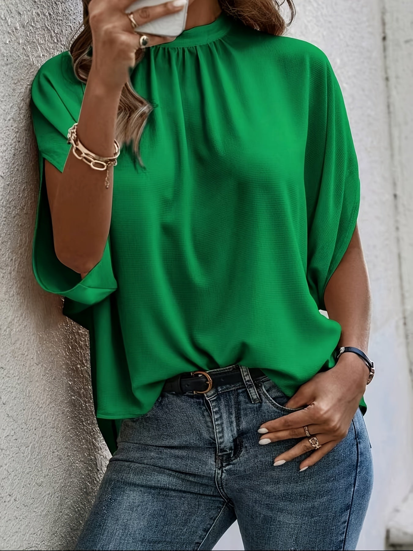 Damen Bluse – Fledermausärmel Elegant & Locker