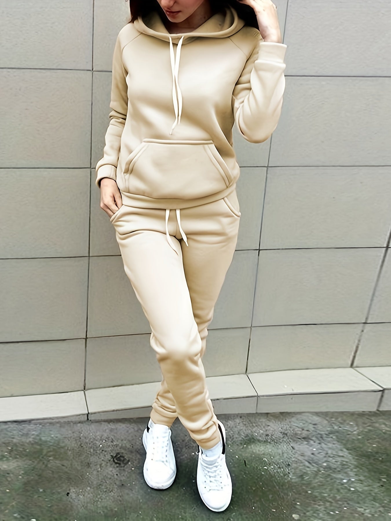 Damen Fleece Hoodie Set mit Hose