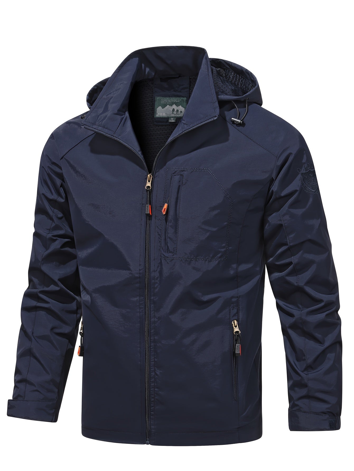 Herren Leichte Packbare Laufjacke mit Kapuze