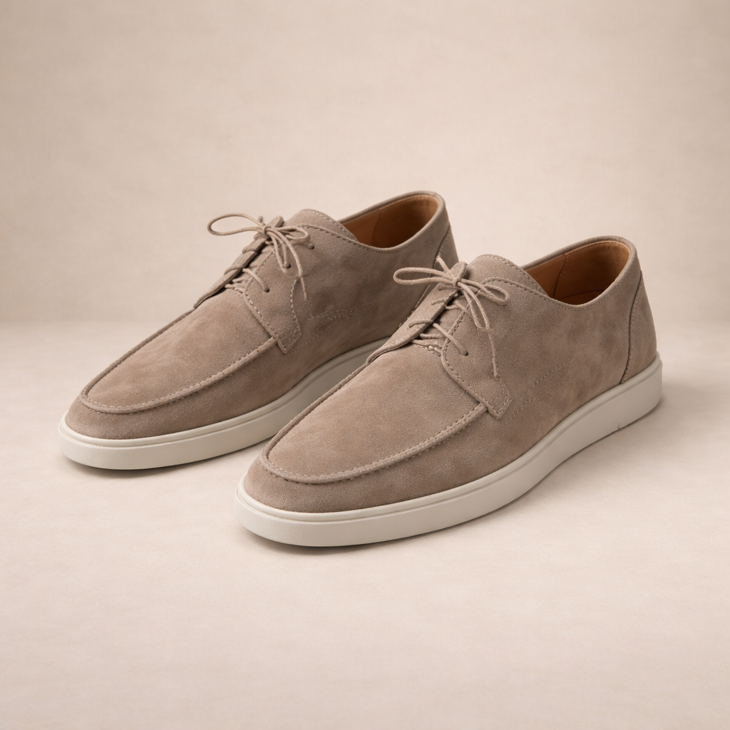 Herren Loafer – Wildleder-Optik mit Schnürung