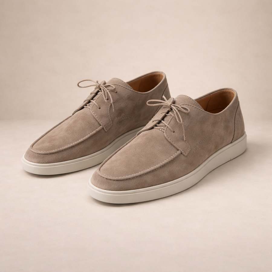 Herren Loafer – Wildleder-Optik mit Schnürung