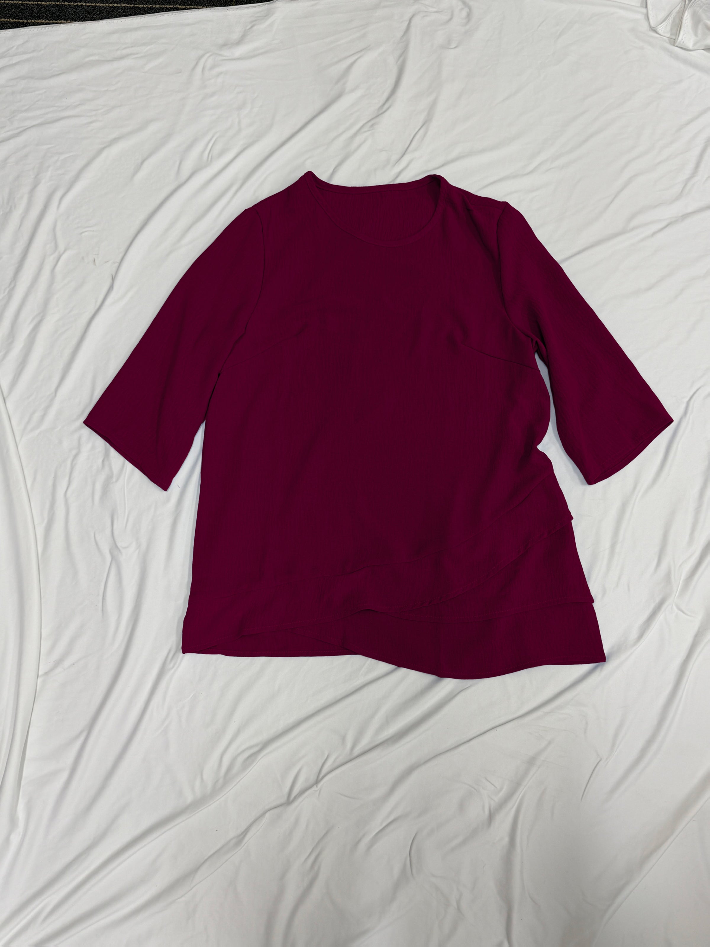 Damen Shirt – Rundhals Patchwork & Lässig