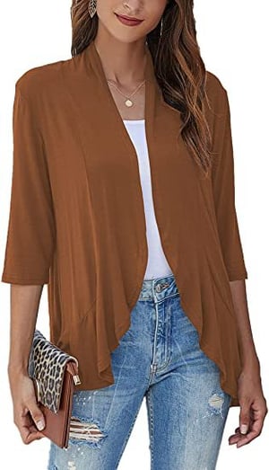 Damen Sommer Cardigan mit Offener Front
