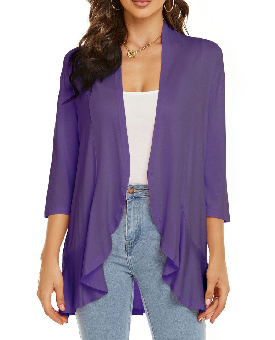 Damen Sommer Cardigan mit Offener Front