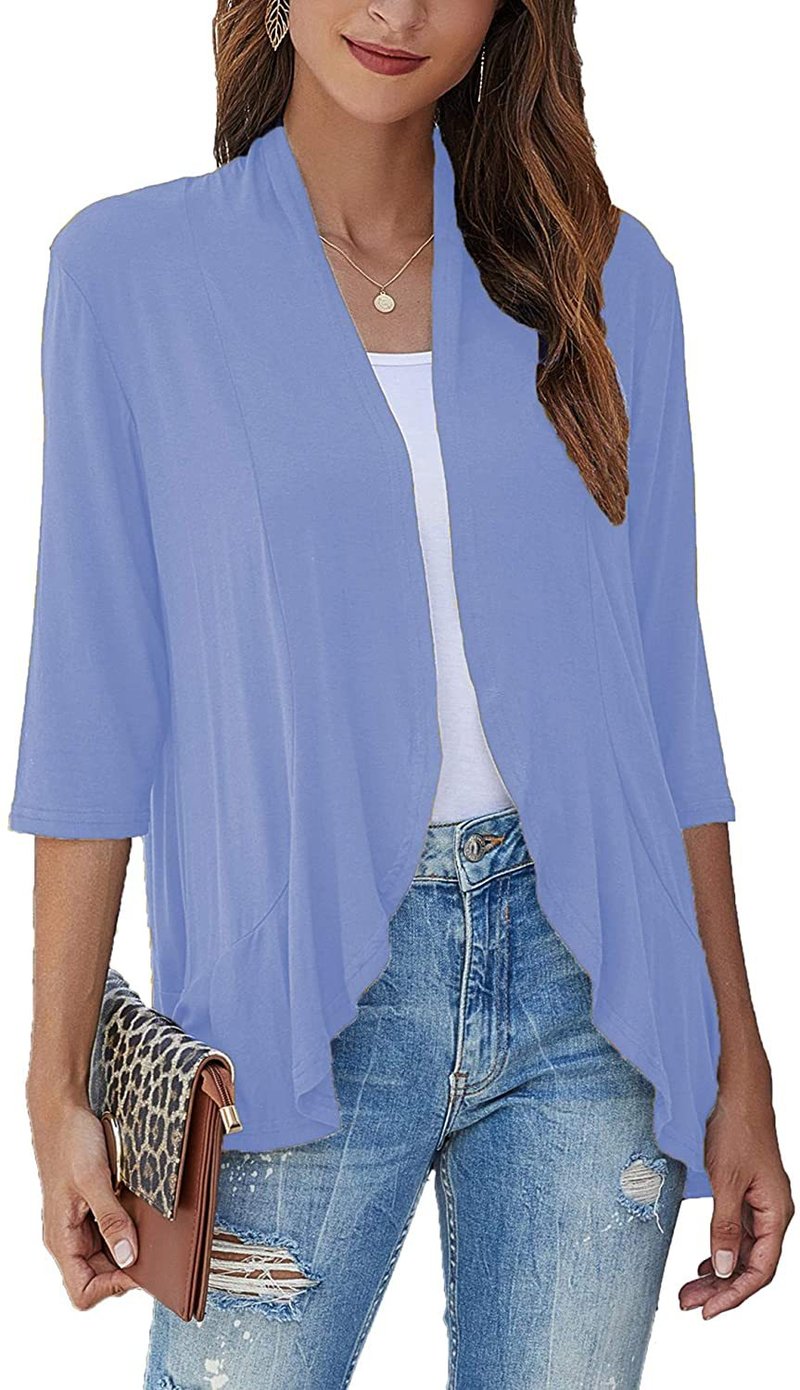 Damen Sommer Cardigan mit Offener Front