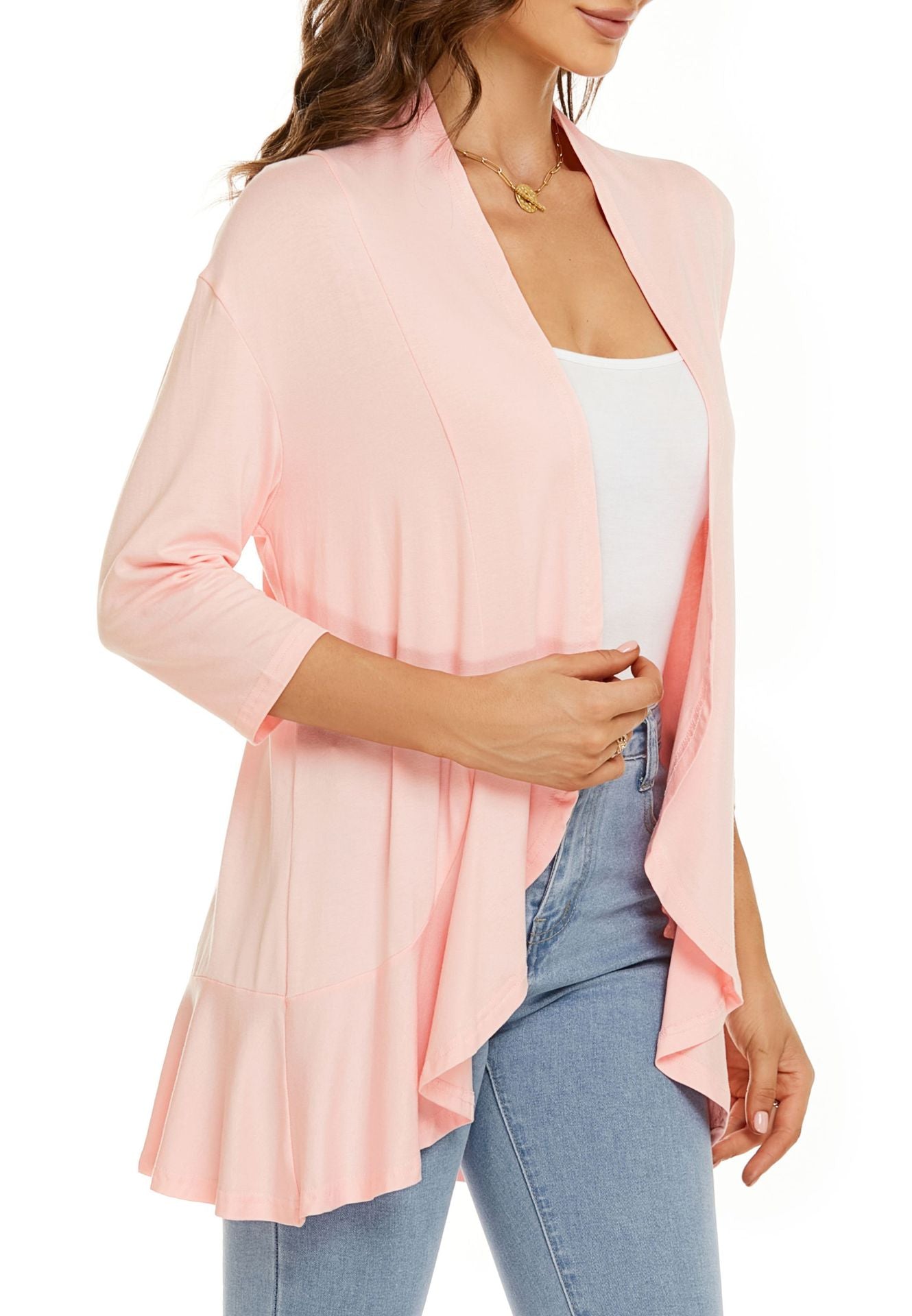 Damen Sommer Cardigan mit Offener Front