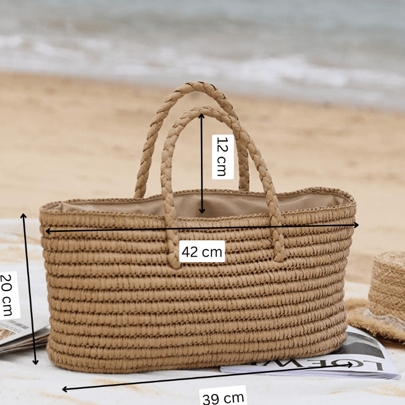 Strandtasche | Geflochtenes Boho-Design | Große Sommertasche