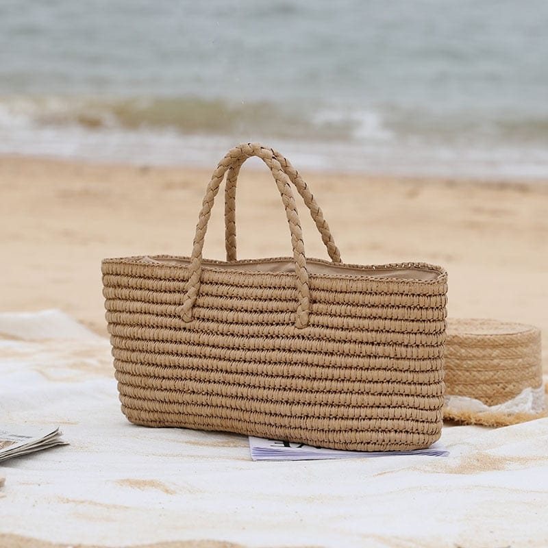 Strandtasche | Geflochtenes Boho-Design | Große Sommertasche