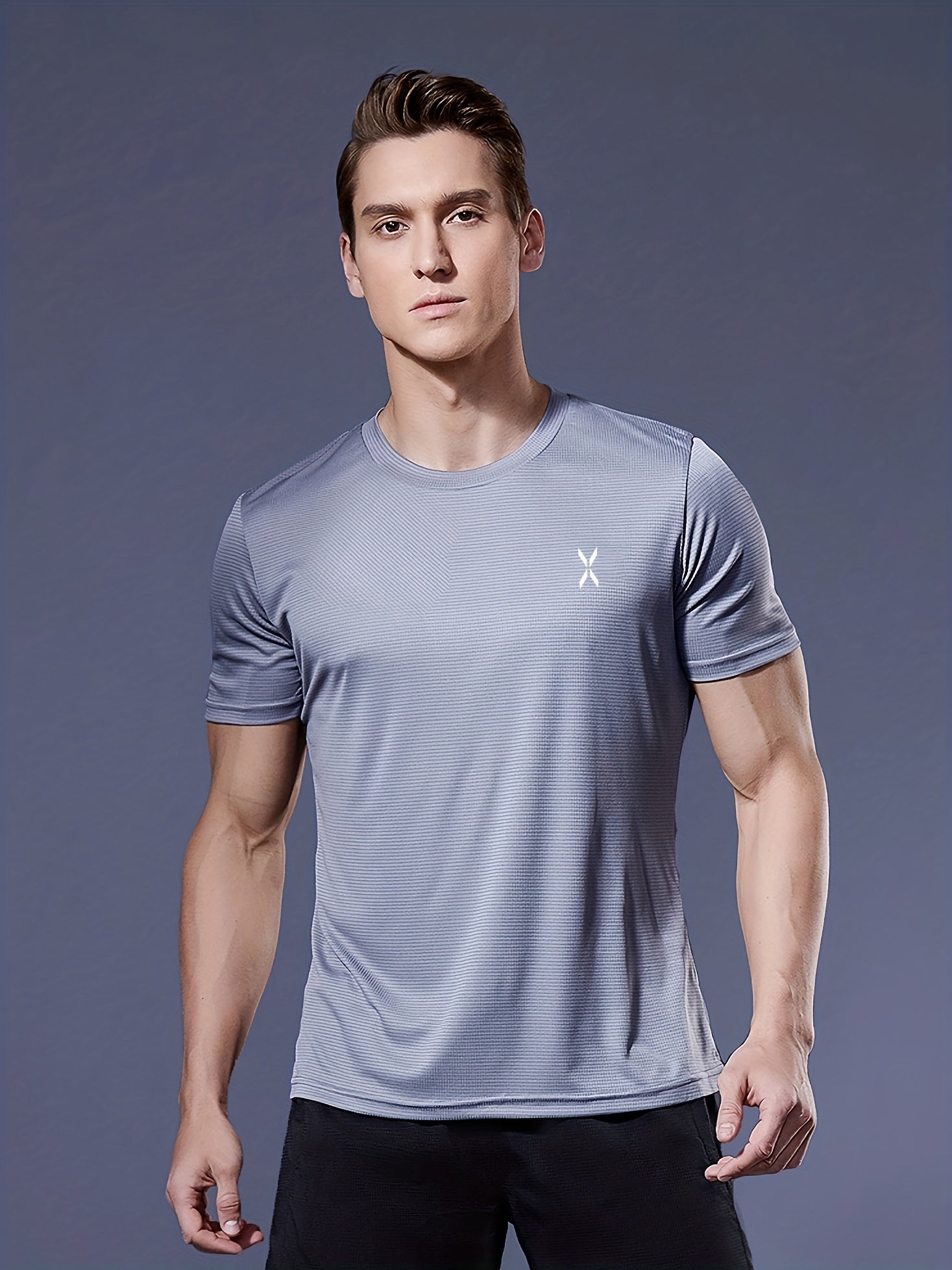 Herren Leichtes Quick-Dry Sportshirt mit Rundhals