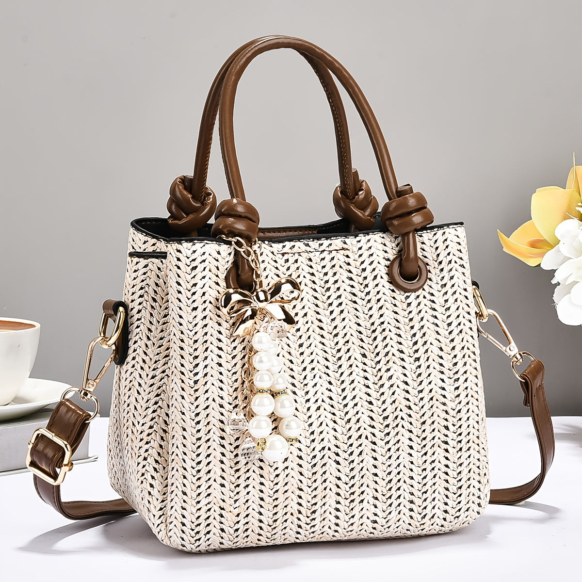 Damen Woven Bag im Vintage-Stil für Alltag & Reisen
