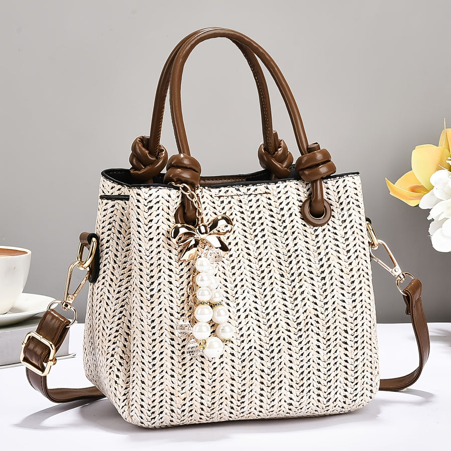 Damen Woven Bag im Vintage-Stil für Alltag & Reisen