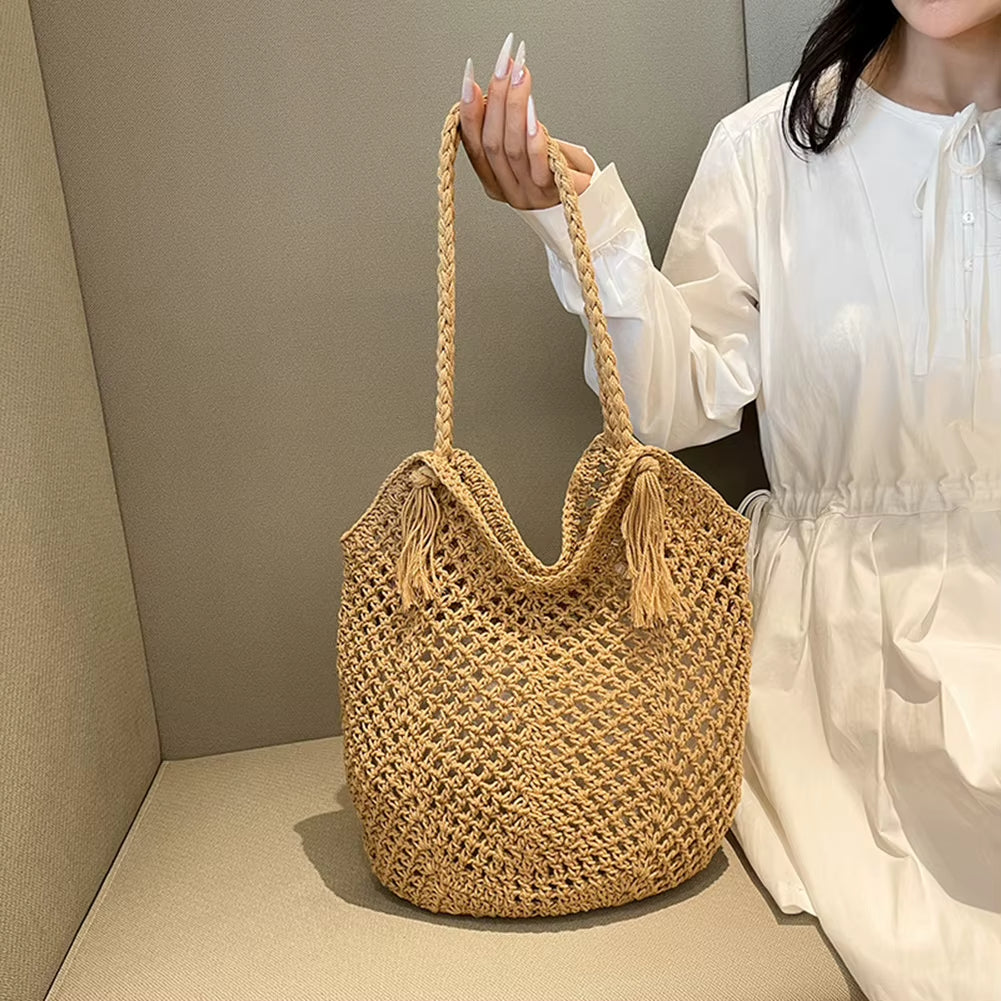 Geflochtene Tote Bag – Leicht, Geräumig & Natürlich Stilvoll