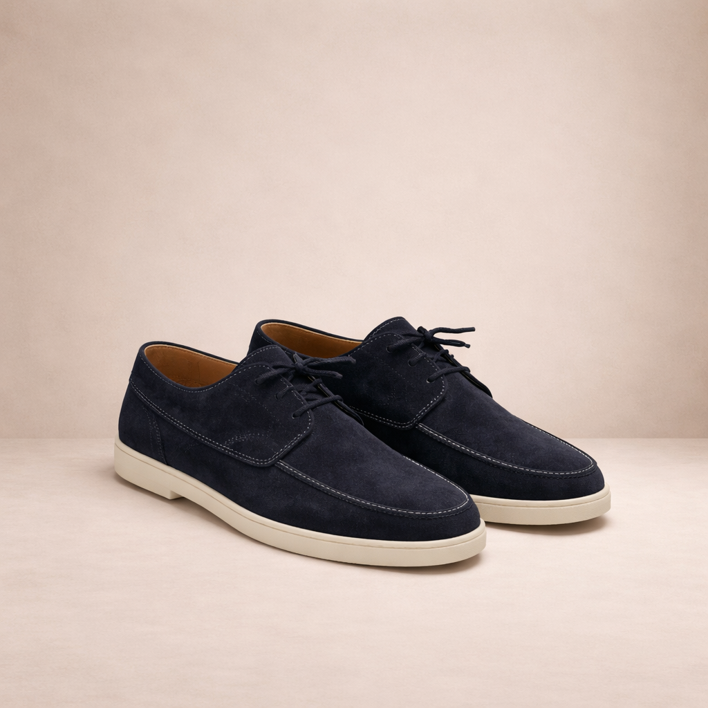 Herren Loafer – Wildleder-Optik mit Schnürung
