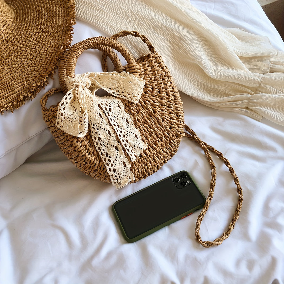 Kaqise™ | Damen Strandtasche Gewebt für Strand & Alltag